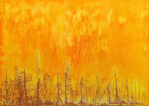 golden forest by Klaus Angeli, Painting for Sale on Select