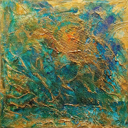 golden net by Klaus Angeli, Painting for Sale on Select
