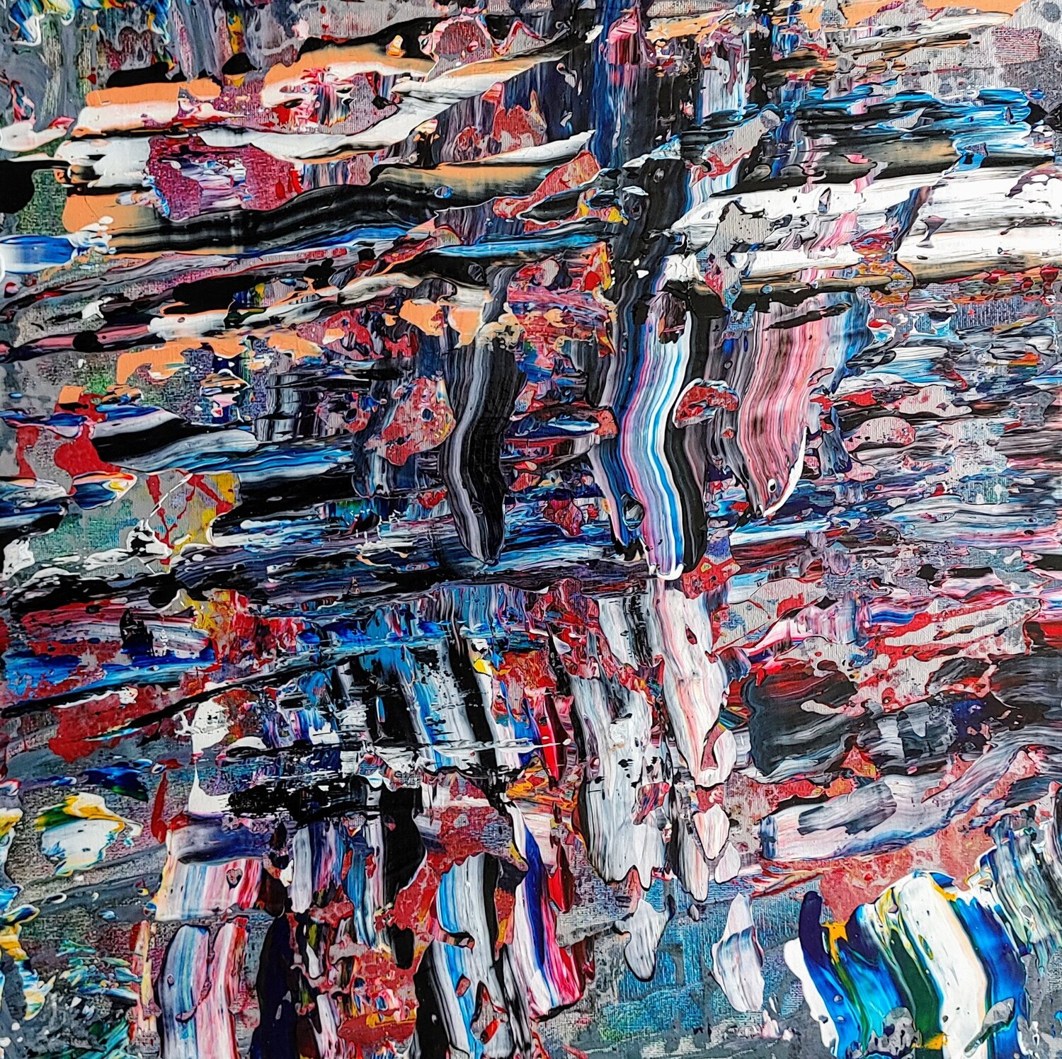 blue harmony Klaus Angeli Original painting for sale