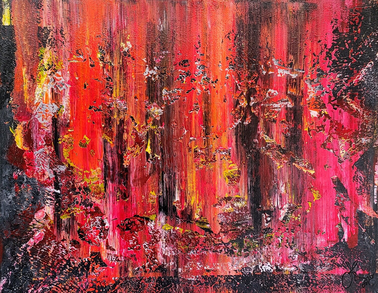 flying dragon Klaus Angeli Original painting for sale