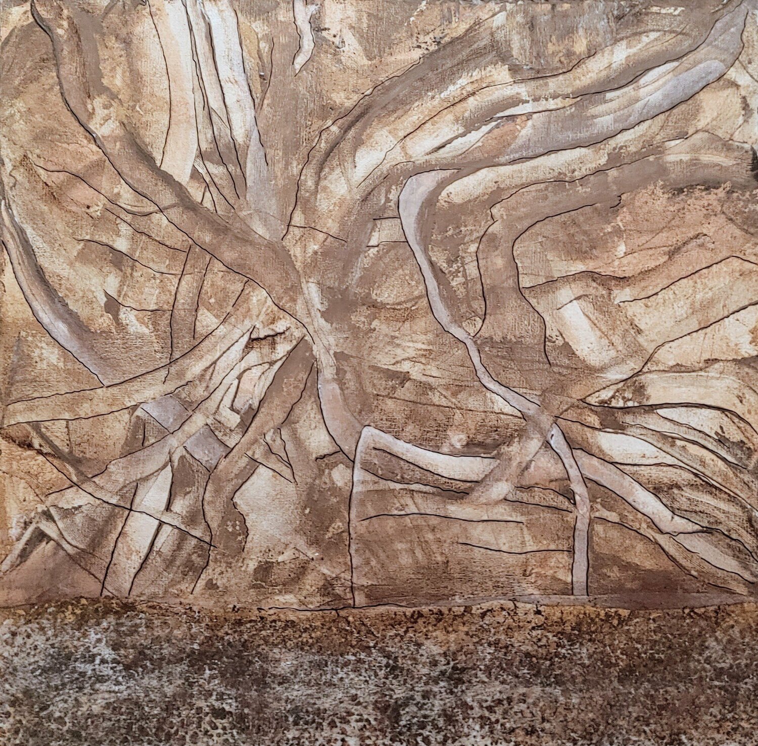 overrooted Klaus Angeli Original painting for sale