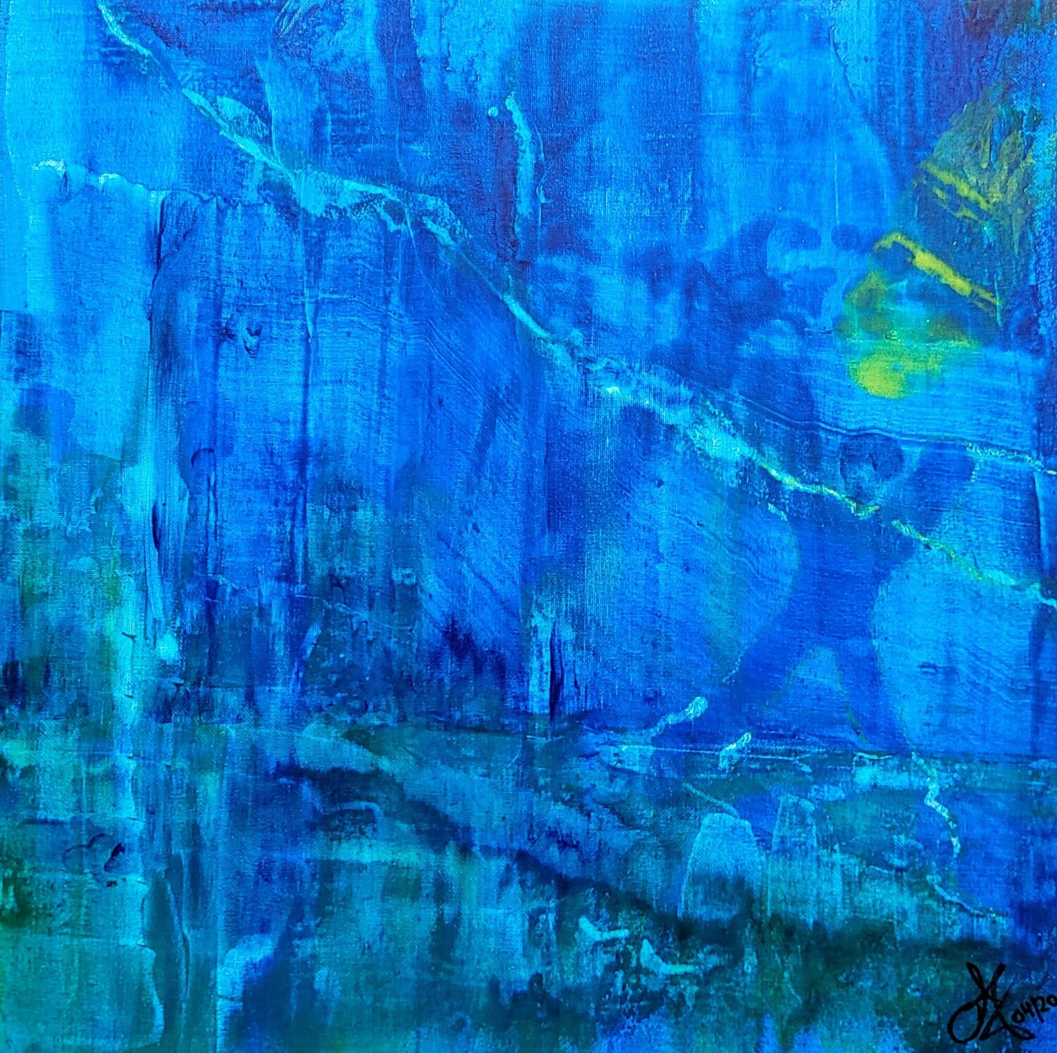 rock face Klaus Angeli Original painting for sale