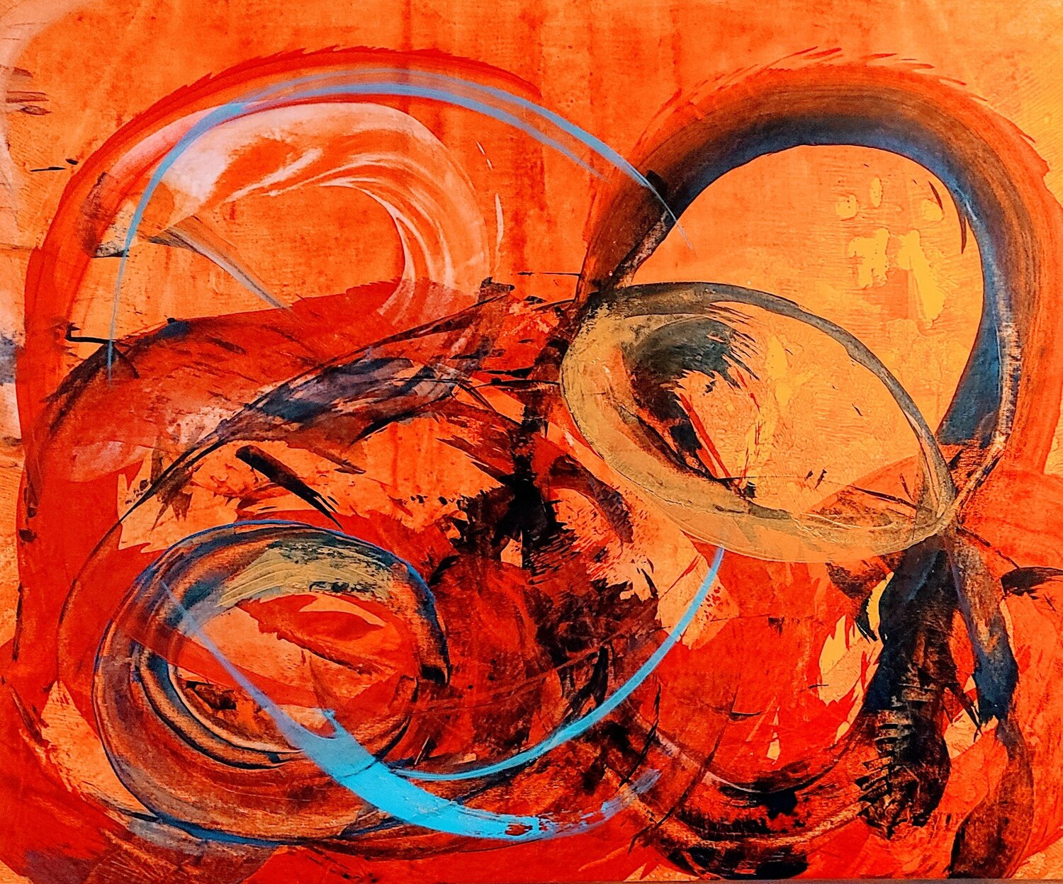 circling Klaus Angeli Original painting for sale