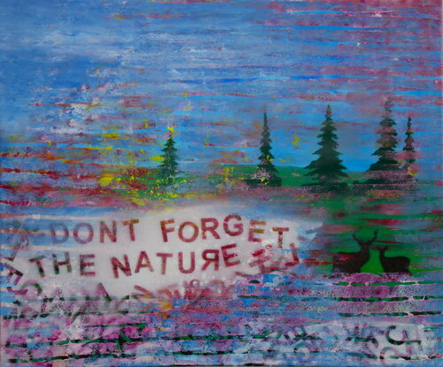 Don´ t forget the nature by Veronika Ban, Painting for Sale on Select