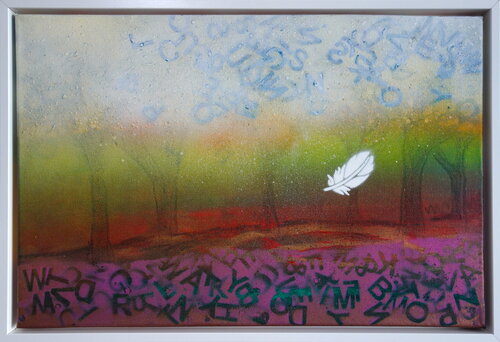 The lightness of misty landscape by Veronika Ban, Painting for Sale on Select