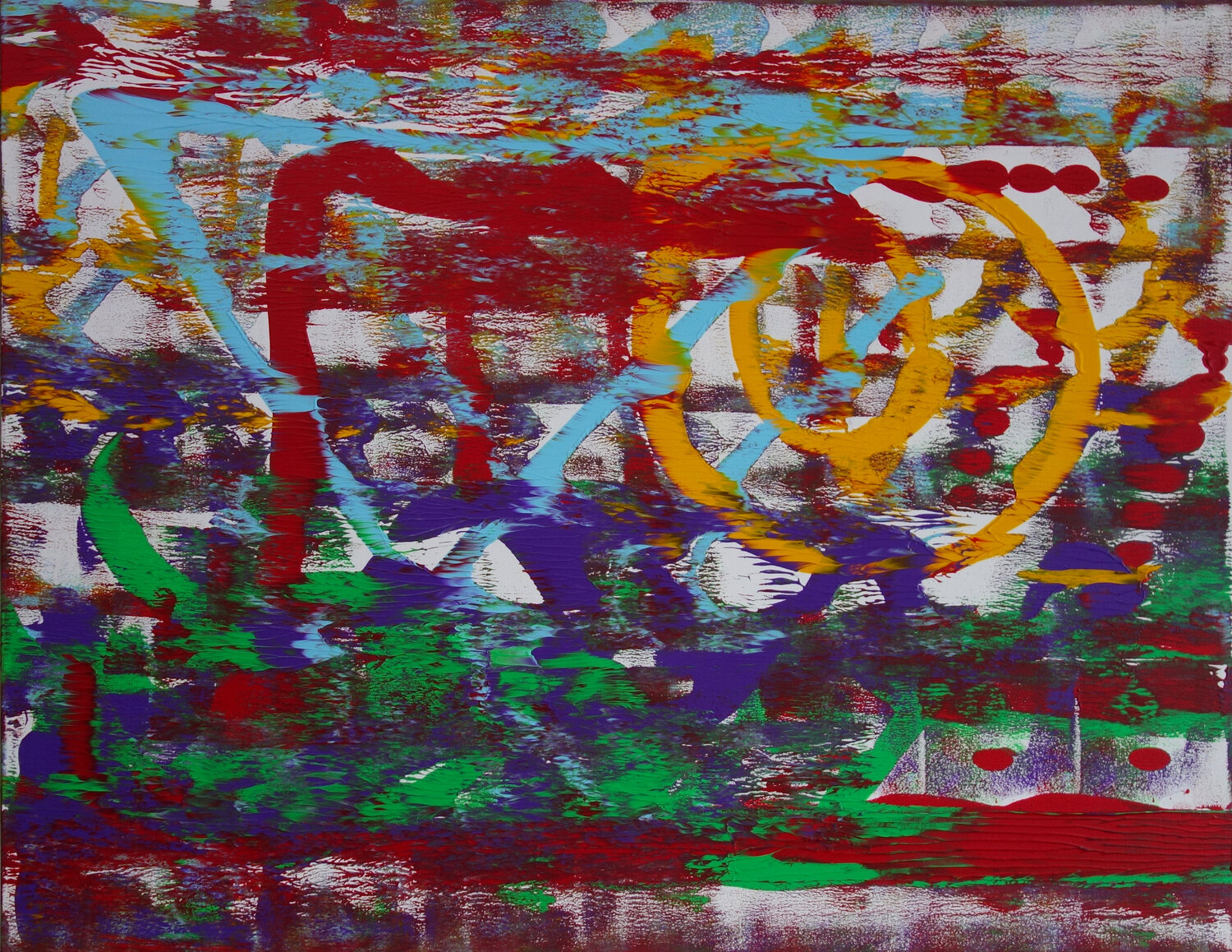 Colorful conversation Veronika Ban Original painting for sale