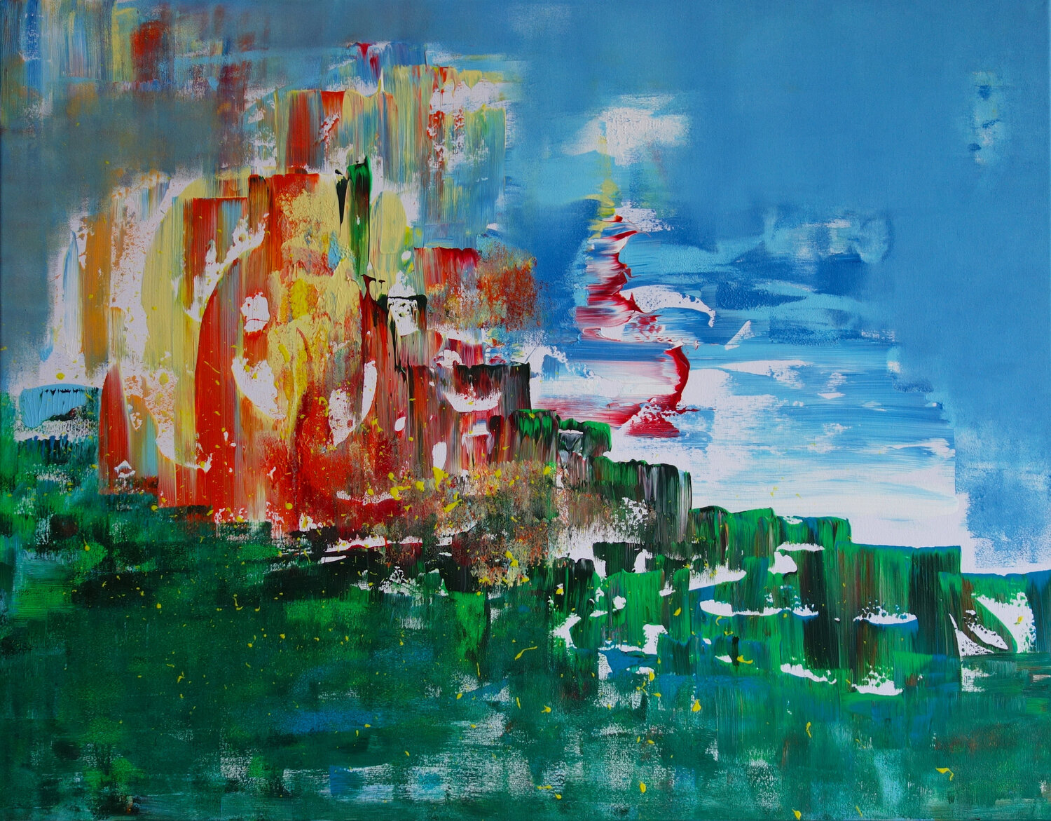 Power of the color´s movement Veronika Ban Original painting for sale