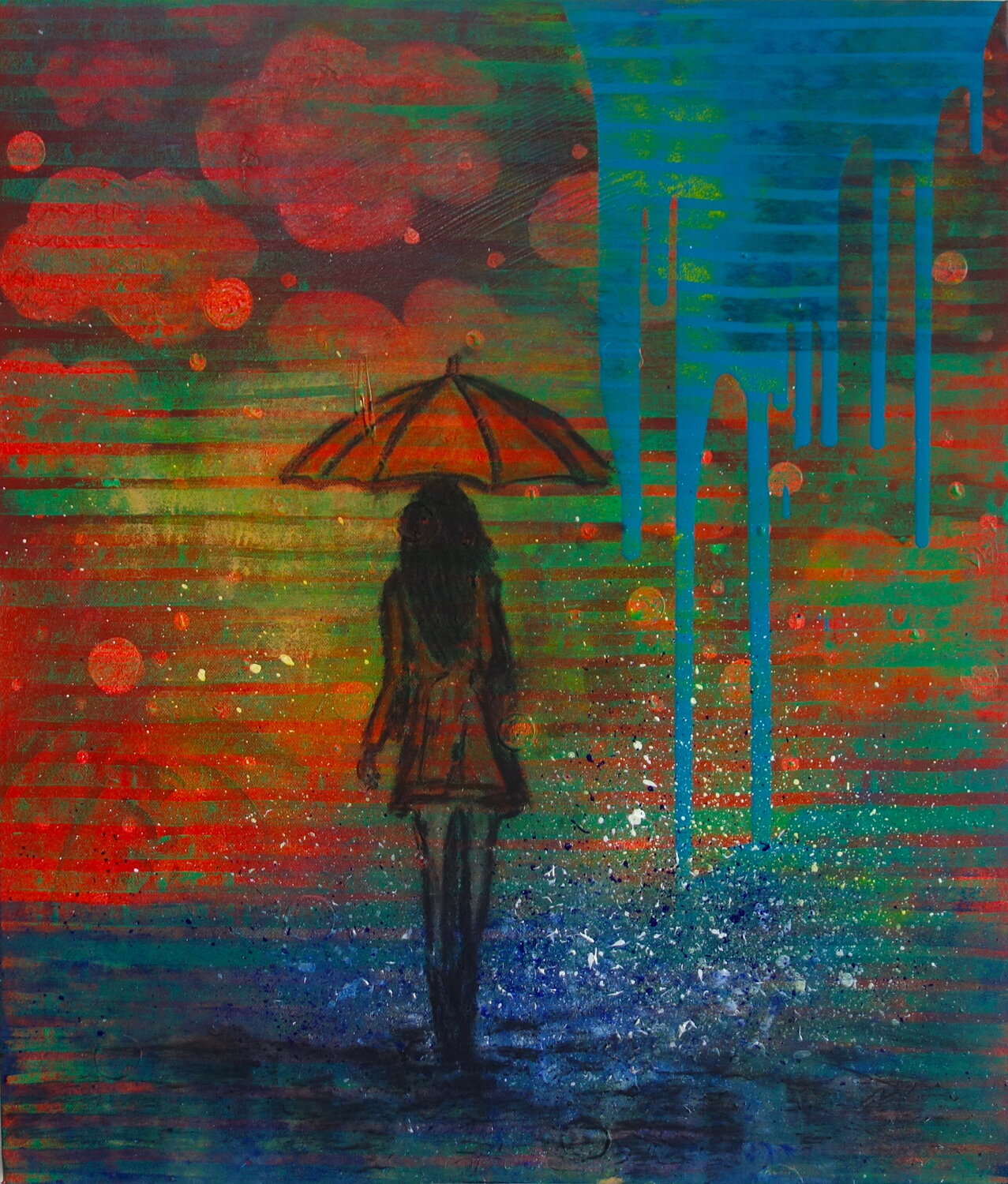 Rainy evening Veronika Ban Original painting for sale