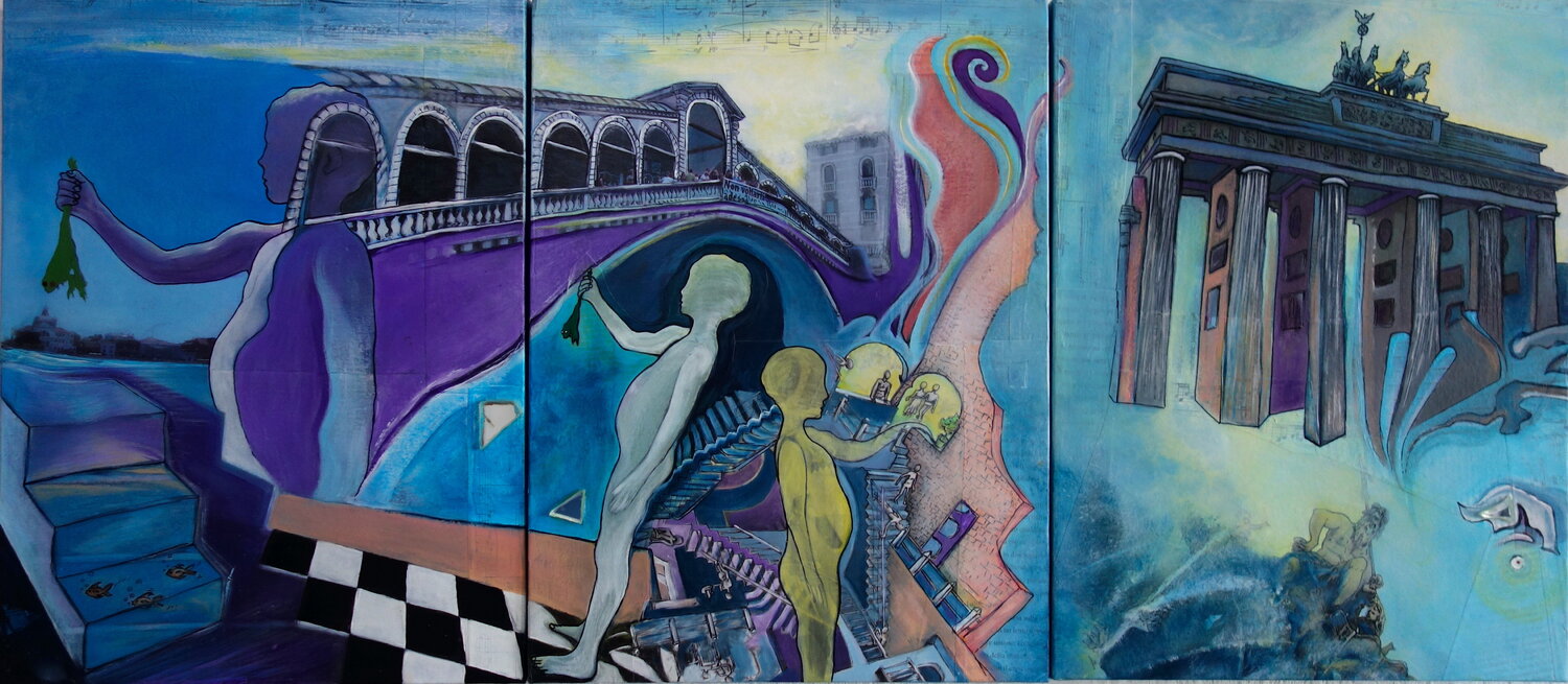 From Venice to Berlin Veronika Ban Original painting for sale