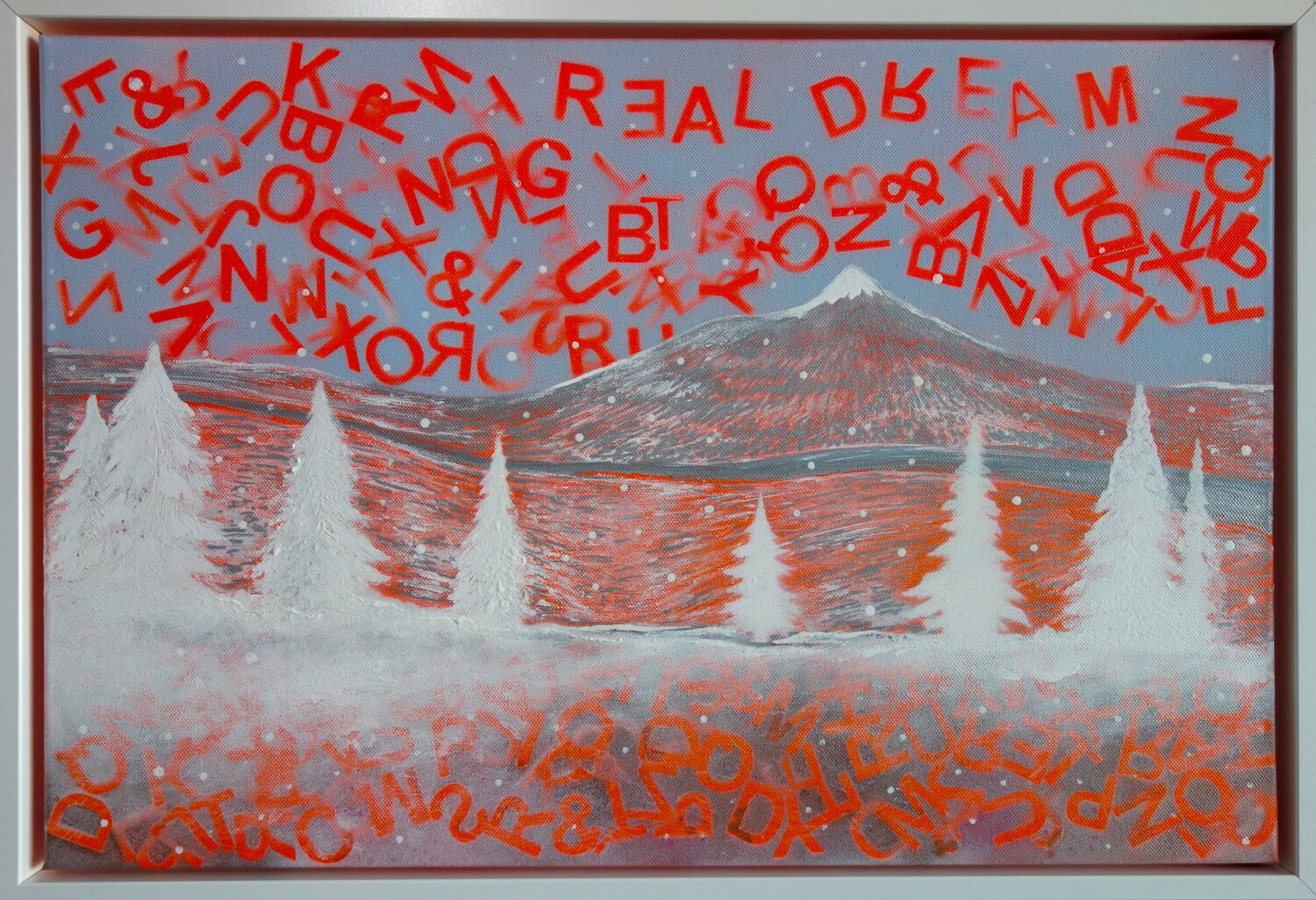 Dreamy Winter Landscape Veronika Ban Original painting for sale