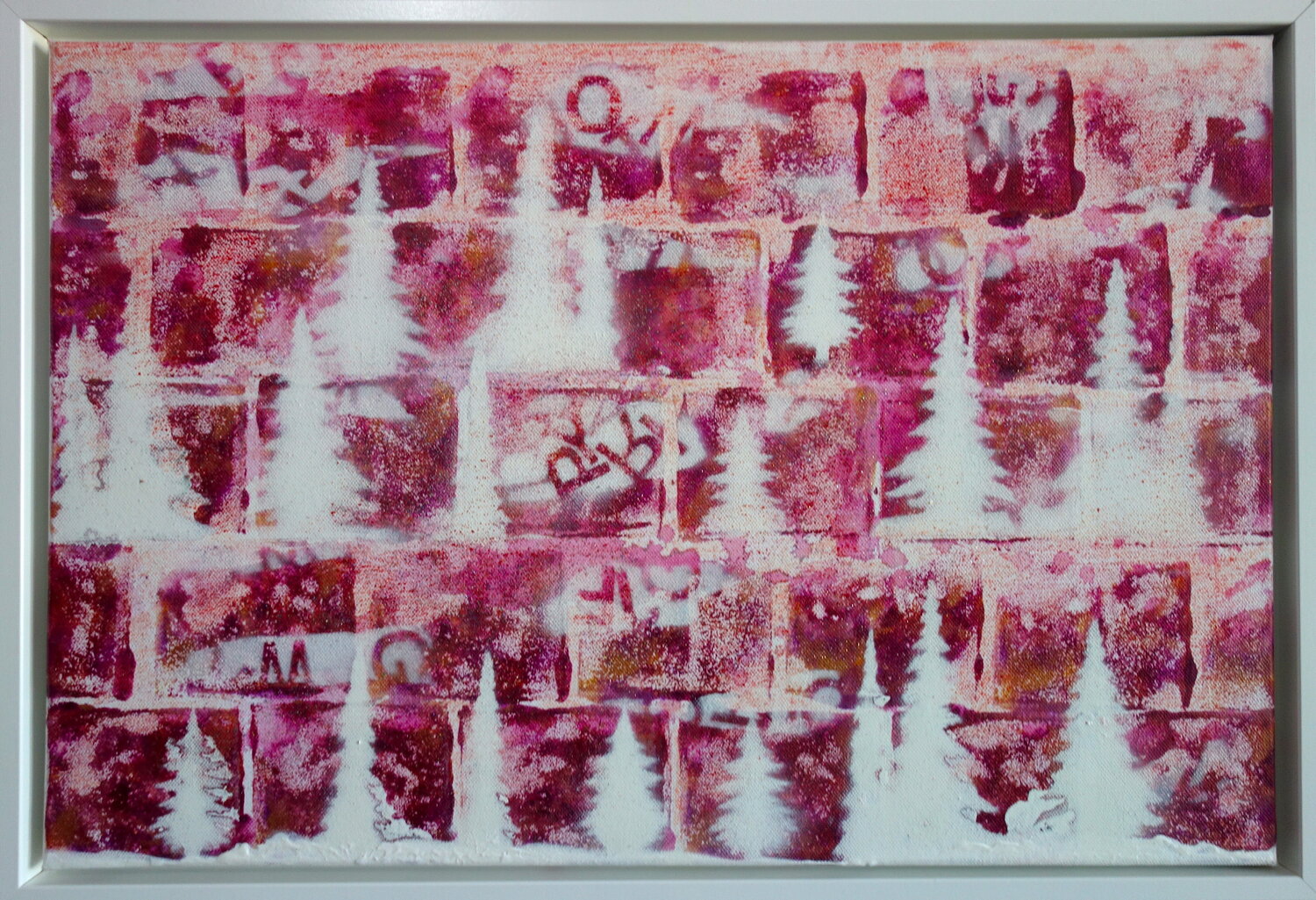 Winter Poetry Wall Veronika Ban Original painting for sale