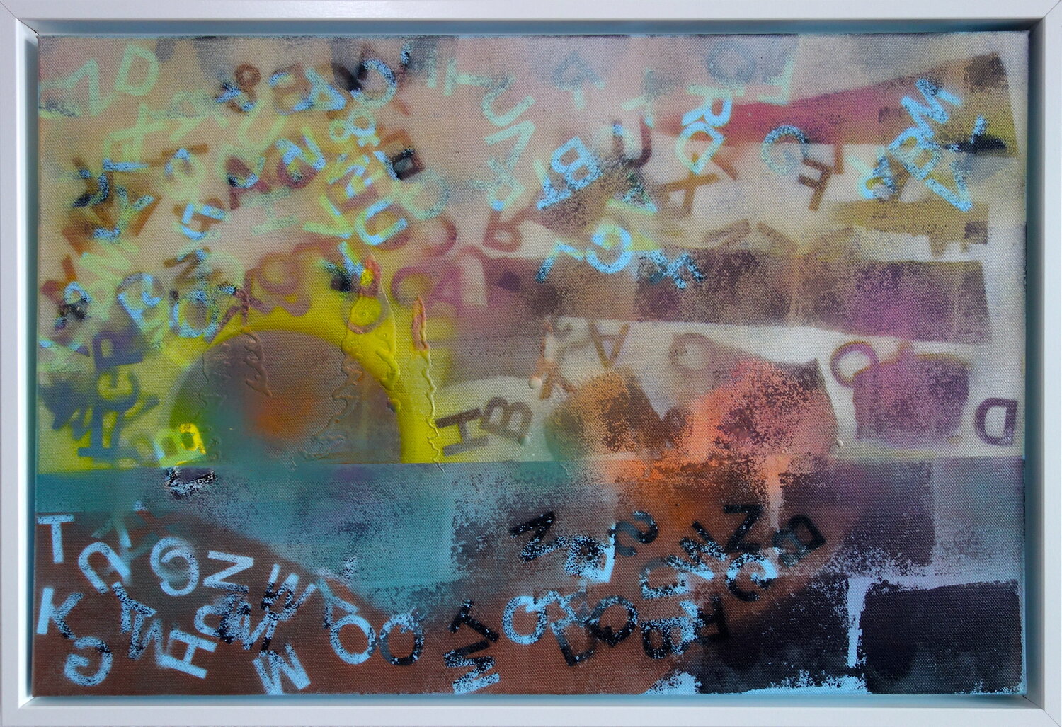 Abstract winter sunrise Veronika Ban Original painting for sale