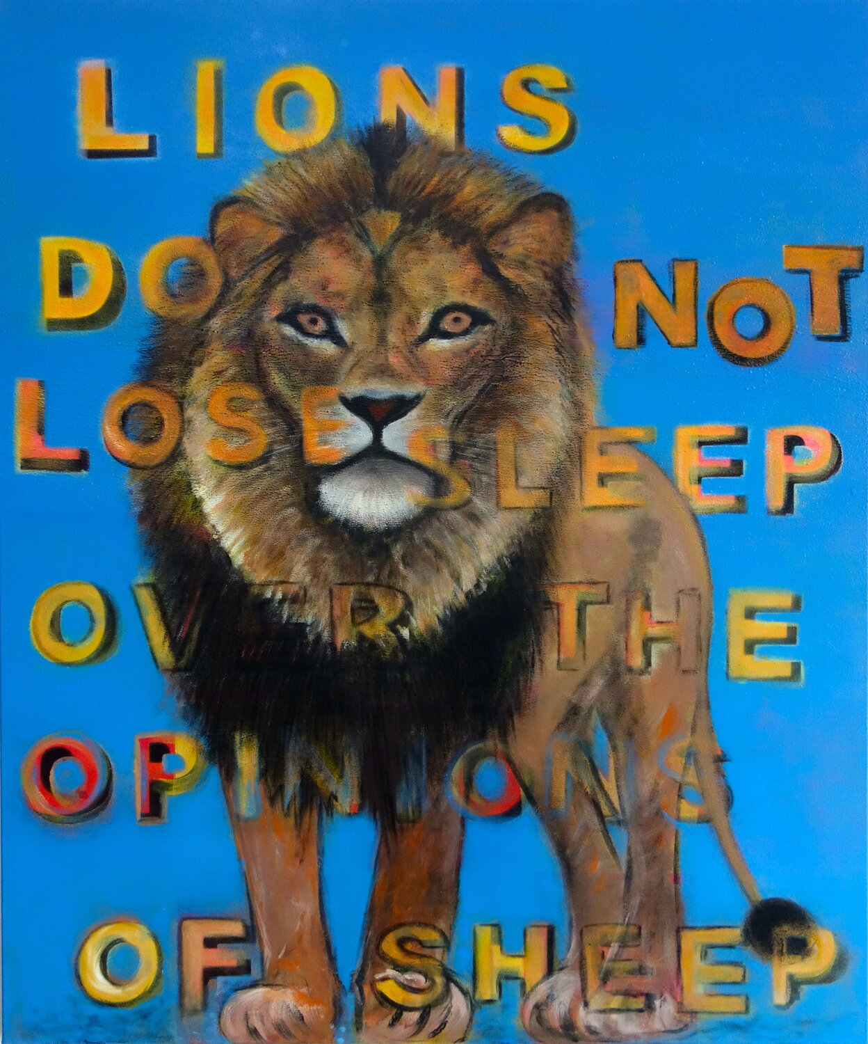 King of the jungle Veronika Ban Original painting for sale