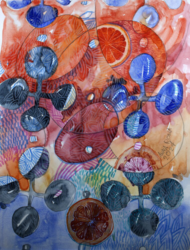 Komposition 3 by Anna Rona, Painting for Sale on Select