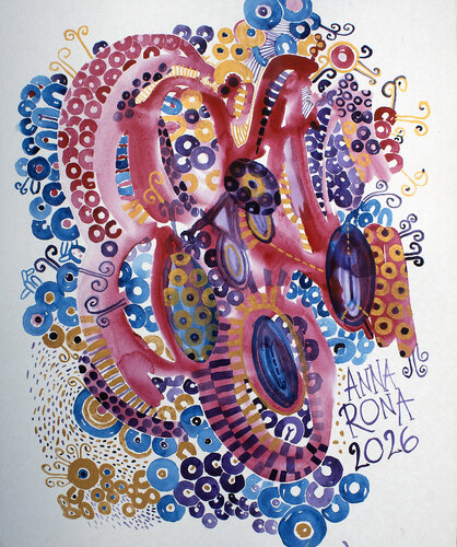 Februar-Abstraktion 1 by Anna Rona, Painting for Sale on Select