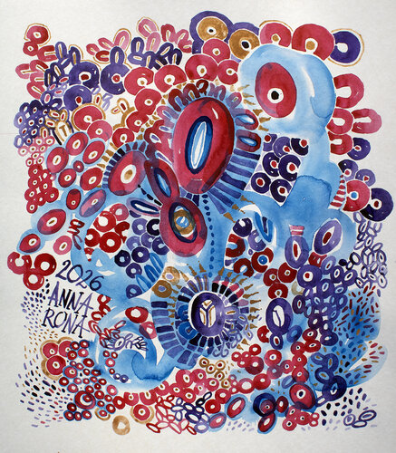 Februar-Abstraktion 2 by Anna Rona, Painting for Sale on Select