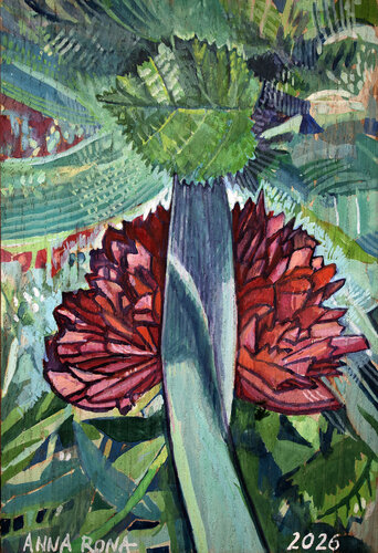 Pfingstrose im Schatten by Anna Rona, Painting for Sale on Select