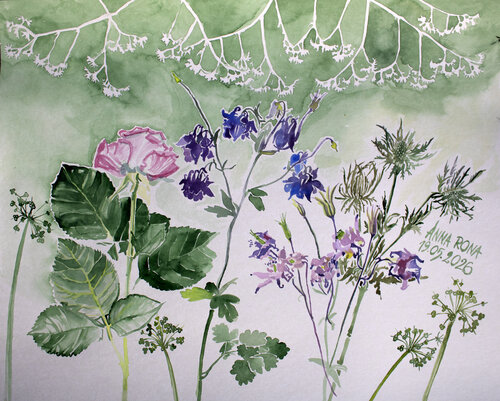 Blumenstrauß 1 von Anna Rona, Malerei kaufen auf Select