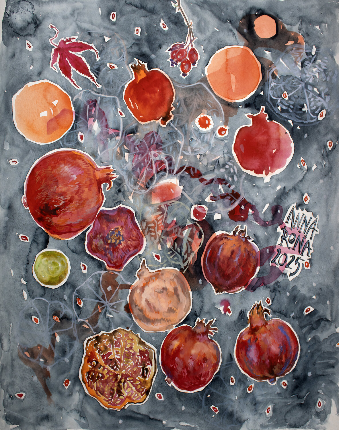 Leuchtendes Rot Anna Rona Original painting for sale