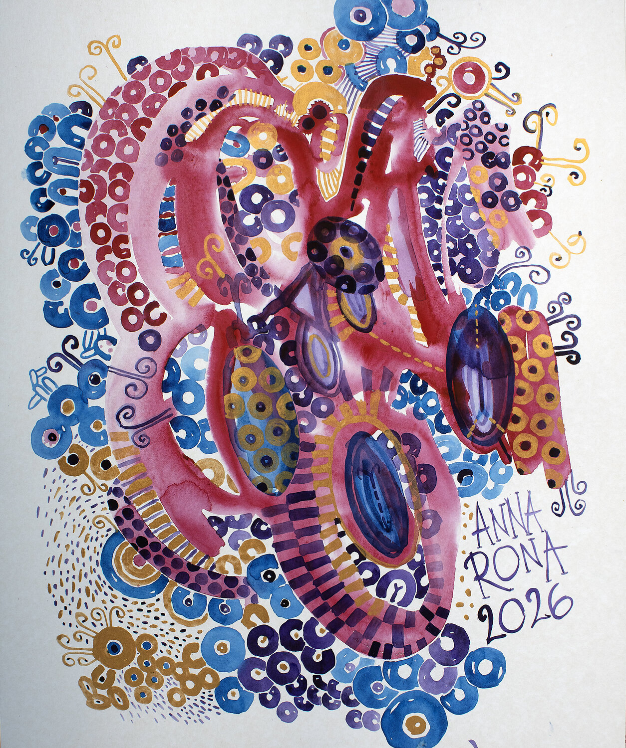 Februar-Abstraktion 1 Anna Rona Original painting for sale