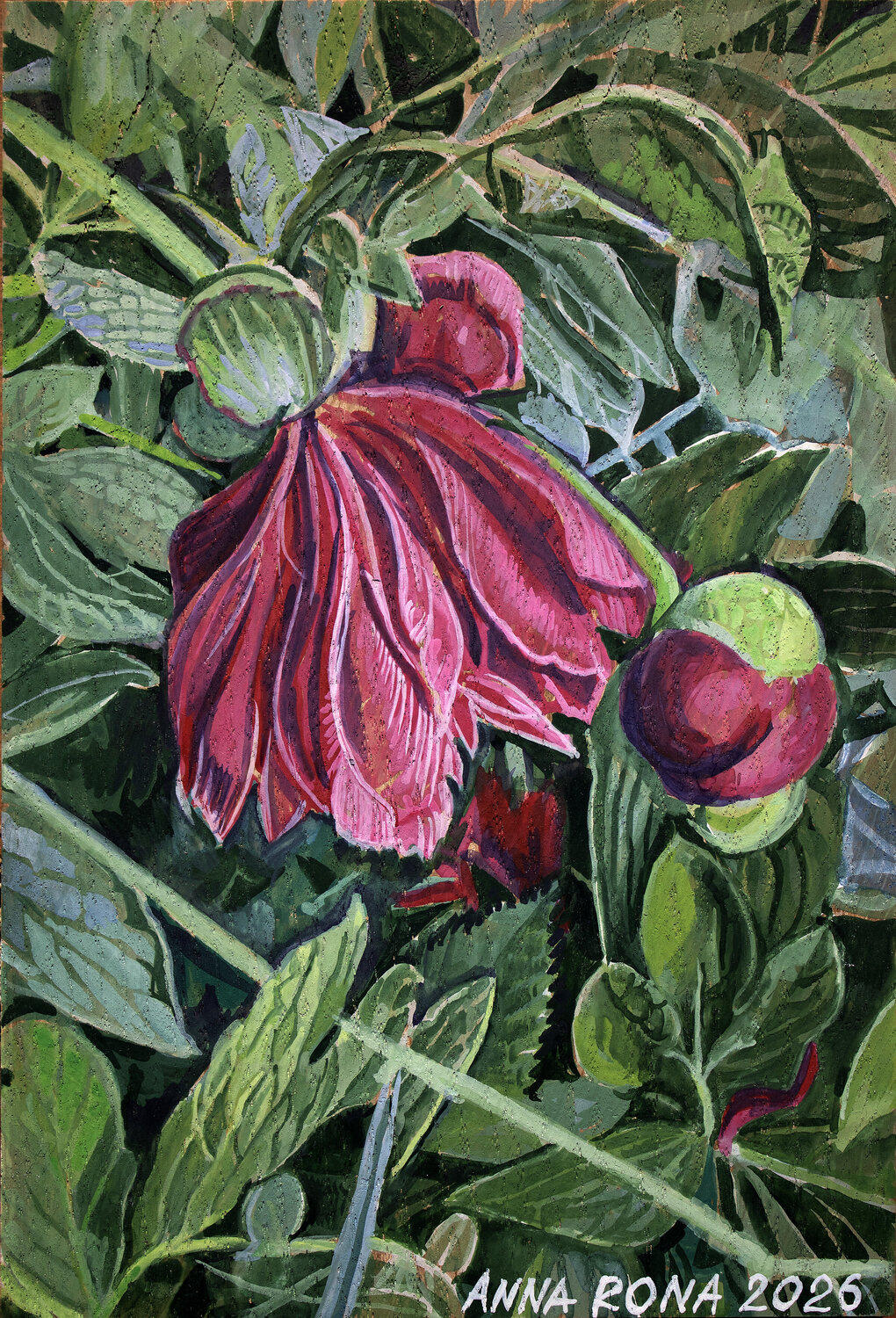 Die letzte Pfingstrose Anna Rona Original painting for sale