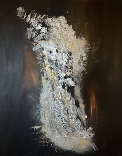 Struktur des Lichts - elegant abstraktes 3 d Gemälde by Susanna Schorr, Painting for Sale on Select
