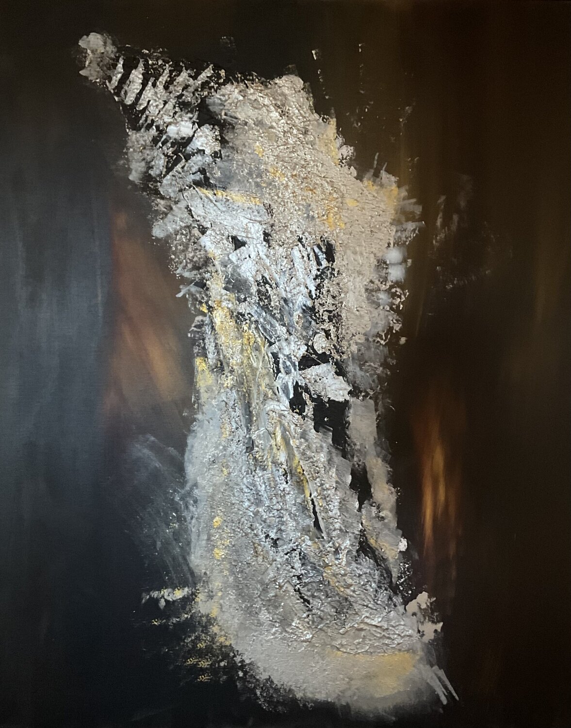 Struktur des Lichts - elegant abstraktes 3 d Gemälde Susanna Schorr Original painting for sale