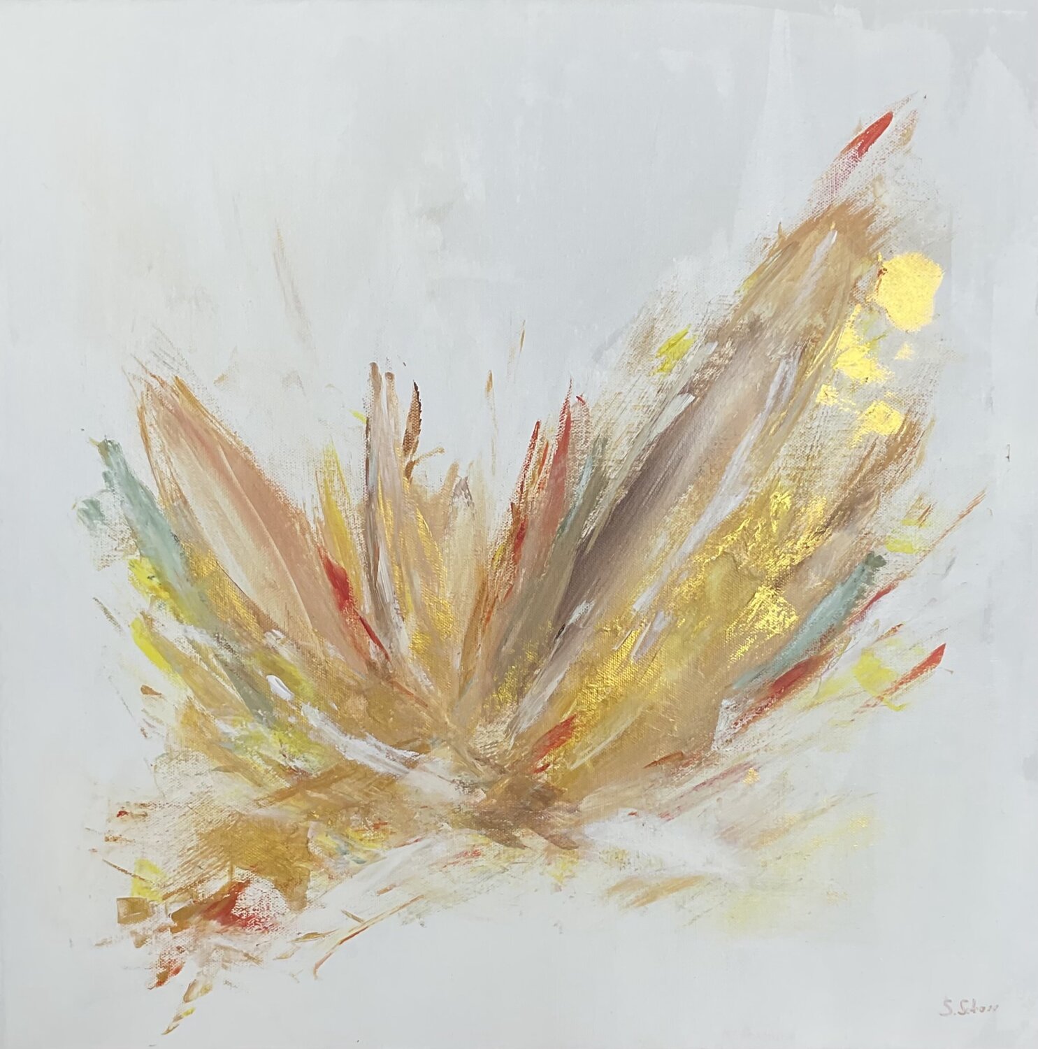 Goldene Funken der Intuition Susanna Schorr Original painting for sale