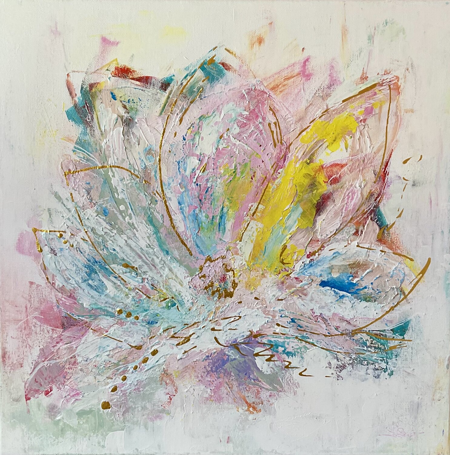 Lotus der Inspiration Susanna Schorr Original painting for sale