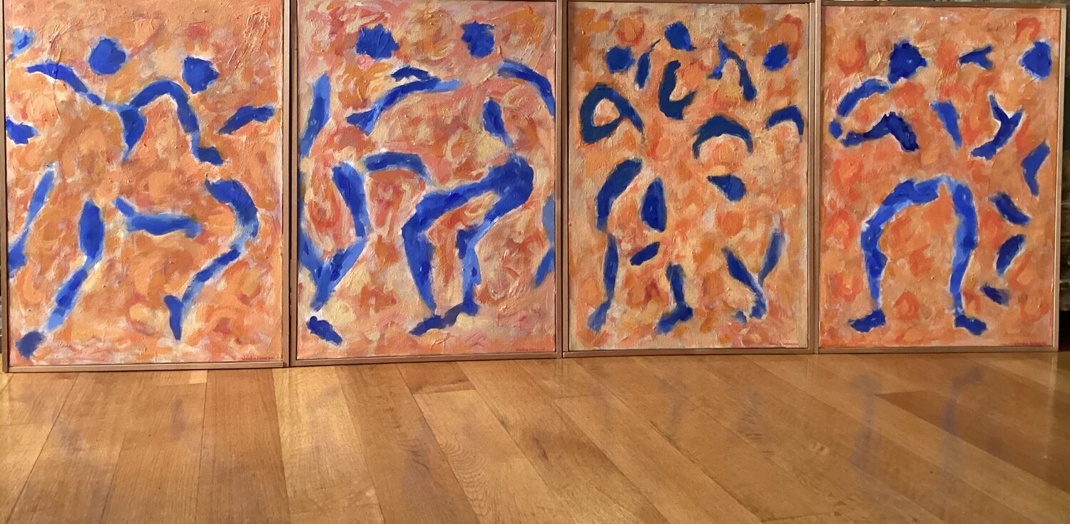 Quadruple joy Claudia Lazzarini Original painting for sale