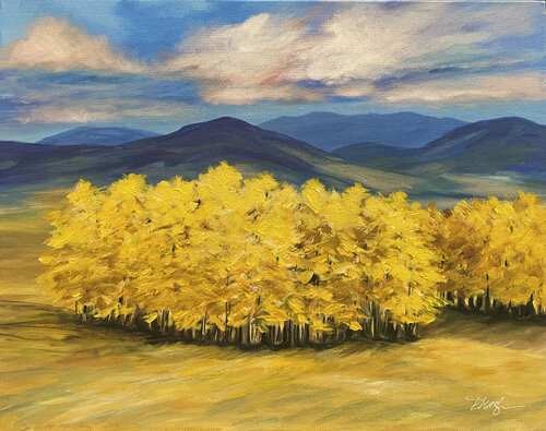 Colorado Aspens by Dawn Nagle, Painting for Sale on Select