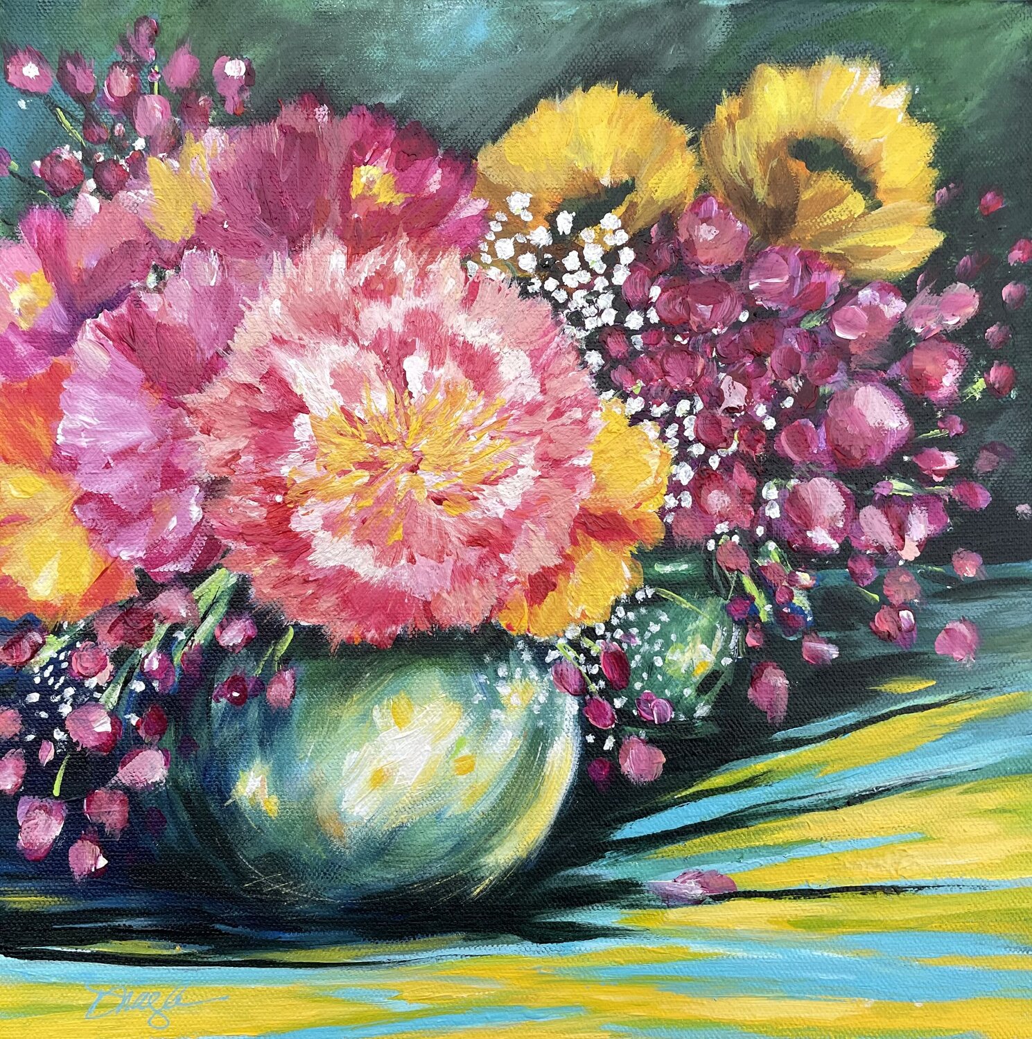 Bursting with Joy Dawn Nagle Original painting for sale