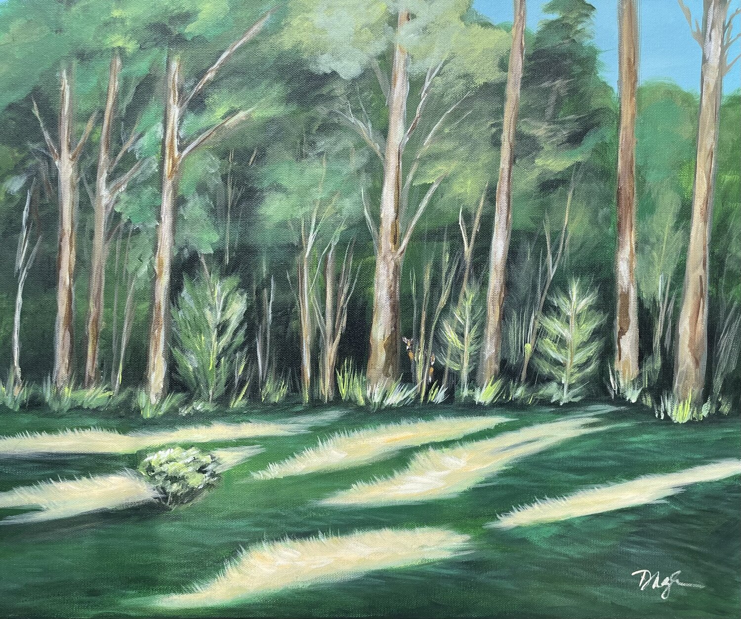 At the Edge of the Woods Dawn Nagle Original painting for sale