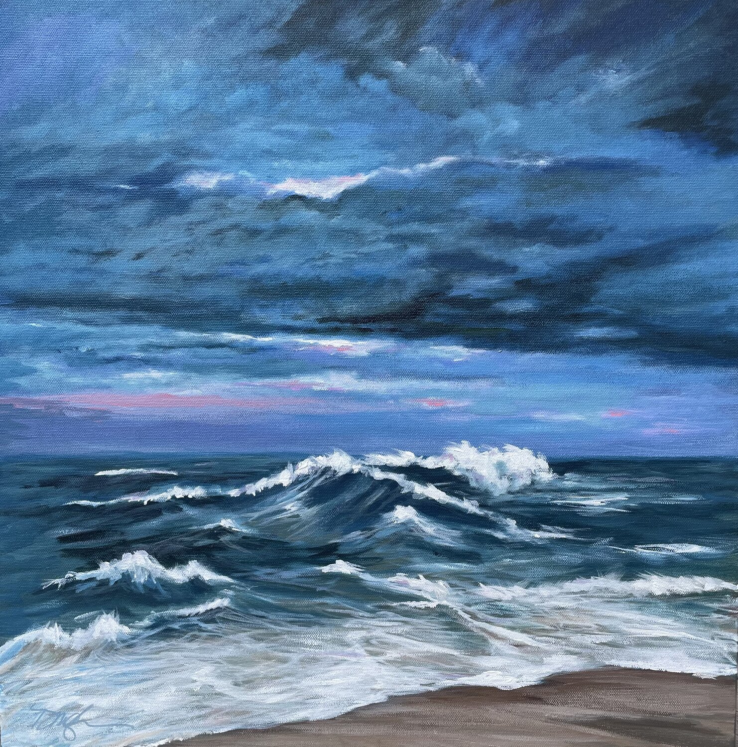 Stormy Seas Dawn Nagle Original painting for sale