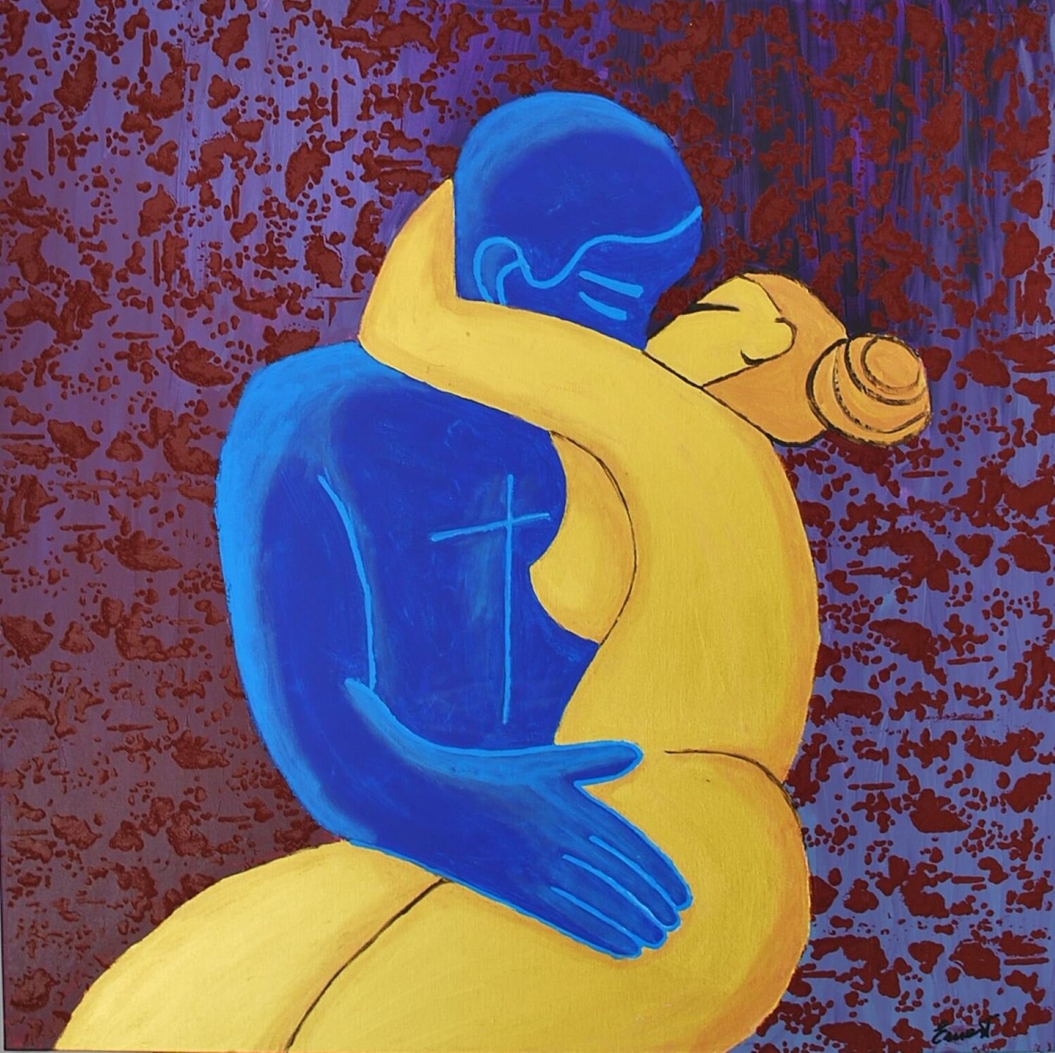 Pareja de amantes 2 Ernest Carneado Ferreri Original painting for sale