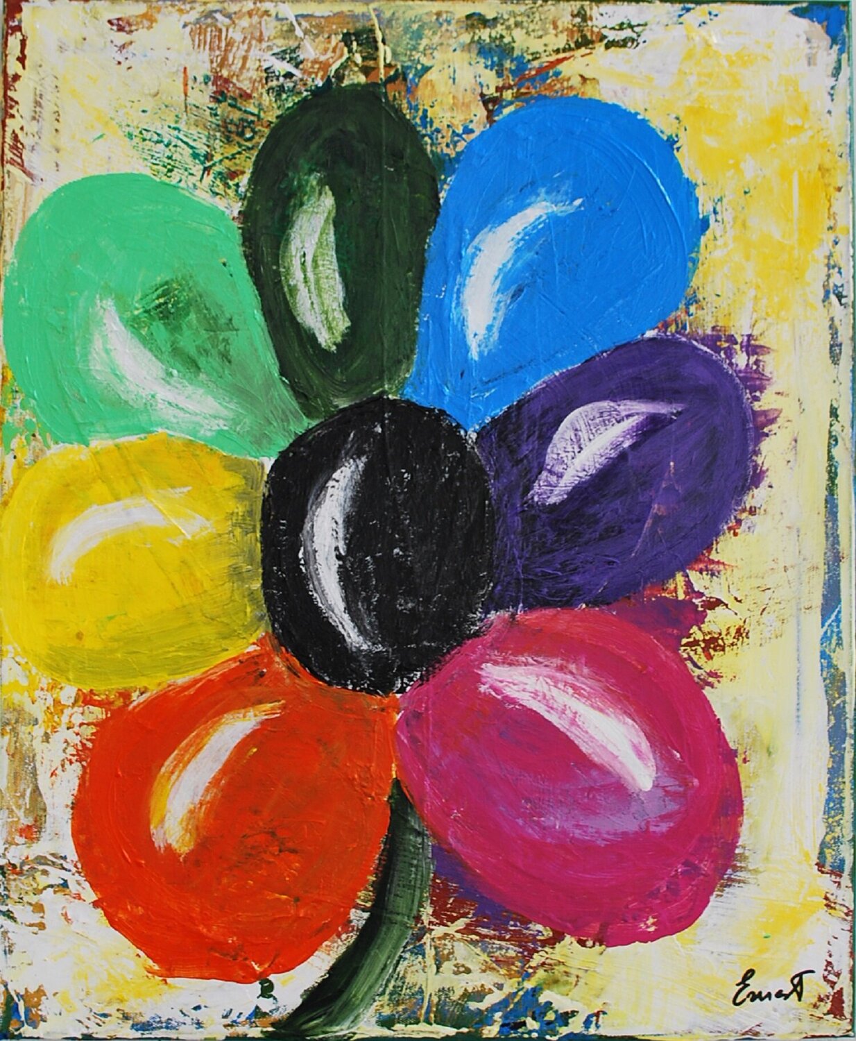 Flor de globos Ernest Carneado Ferreri Original painting for sale