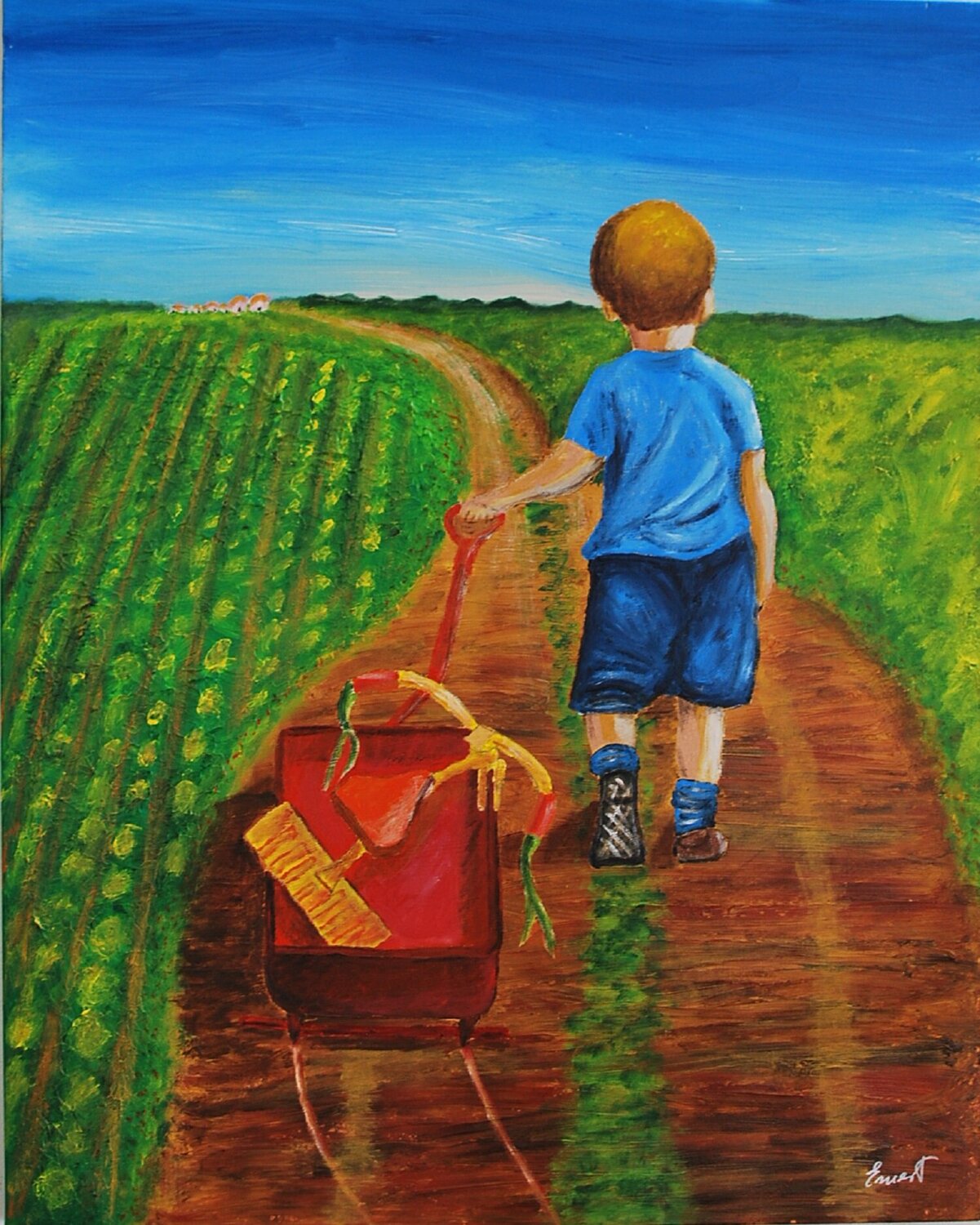 Un día de verano Ernest Carneado Ferreri Original painting for sale