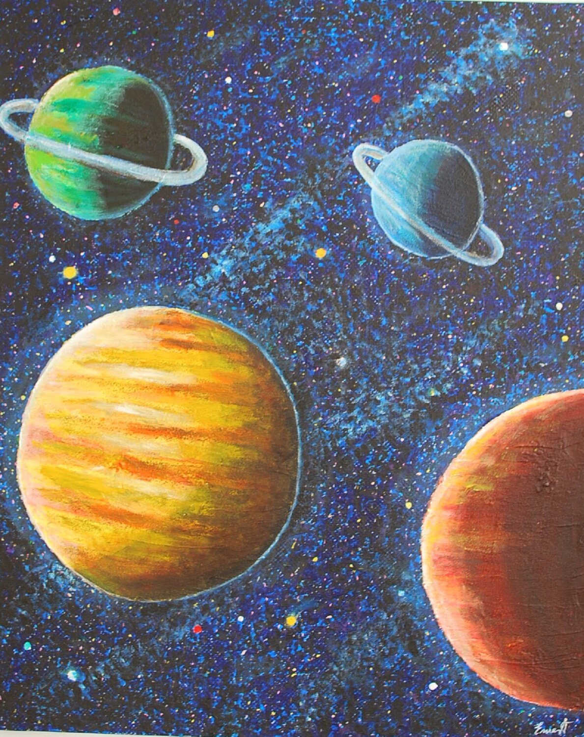 Planetas Ernest Carneado Ferreri Original painting for sale