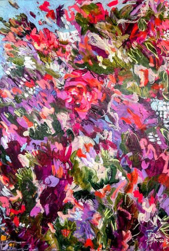 Purple Spring by Ute Bivona, Painting for Sale on Select