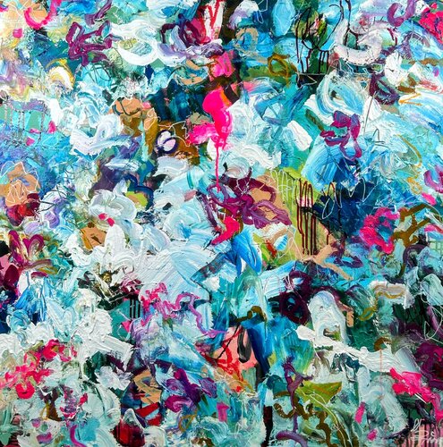 My wild perfect garden by Ute Bivona, Painting for Sale on Select