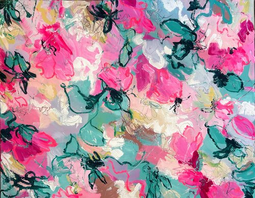 Blooming Pink by Ute Bivona, Painting for Sale on Select