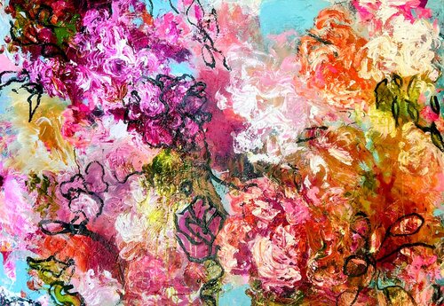 Wo das Leben aufblüht by Ute Bivona, Painting for Sale on Select