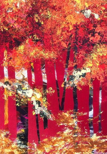 Wo der Herbst in mir leuchtet von Ute Bivona, Malerei kaufen auf Select