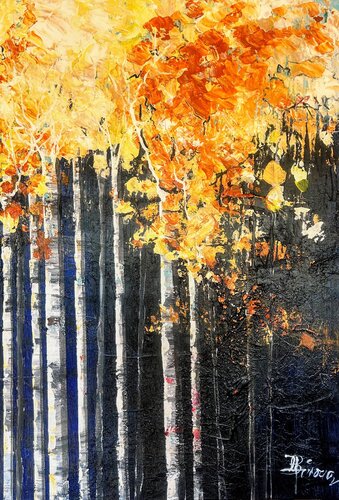 Wo der Wald ins Licht führt von Ute Bivona, Malerei kaufen auf Select
