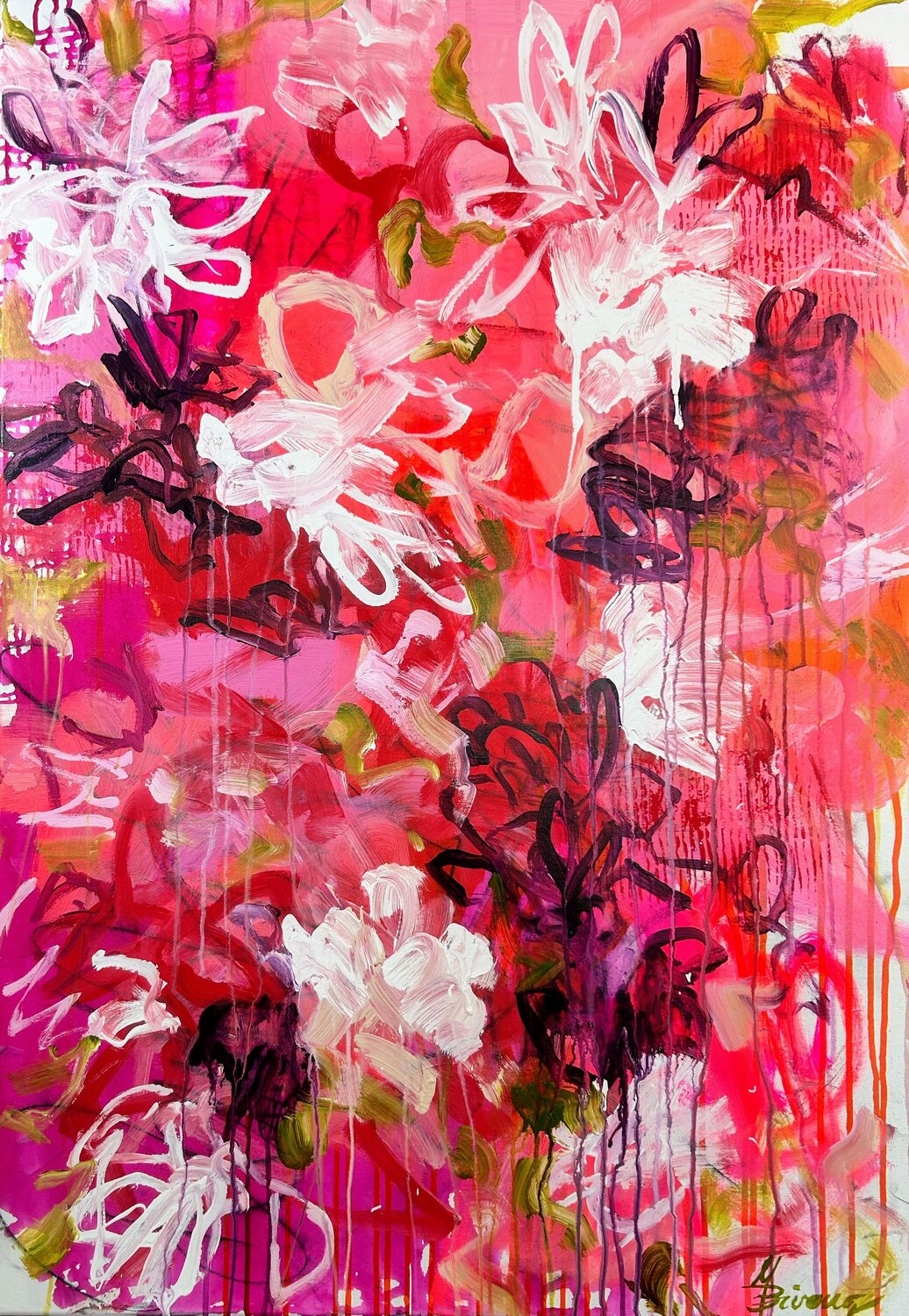 Love is all around me Ute Bivona Original painting for sale
