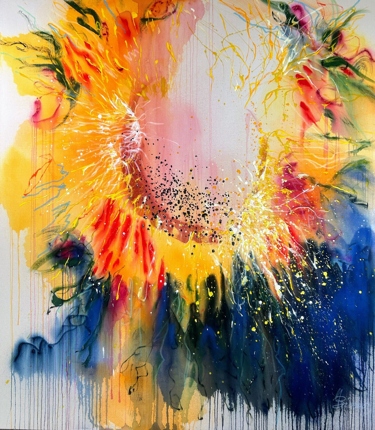 My kind of universe (Sunflowers) Ute Bivona Original painting for sale