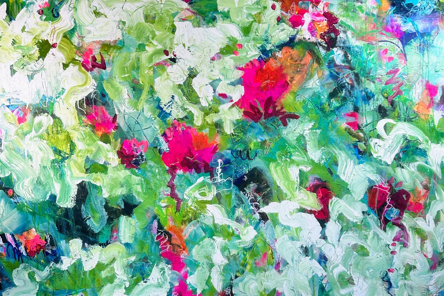 Die Ägäis 5 - Die Gärten Ute Bivona Original painting for sale
