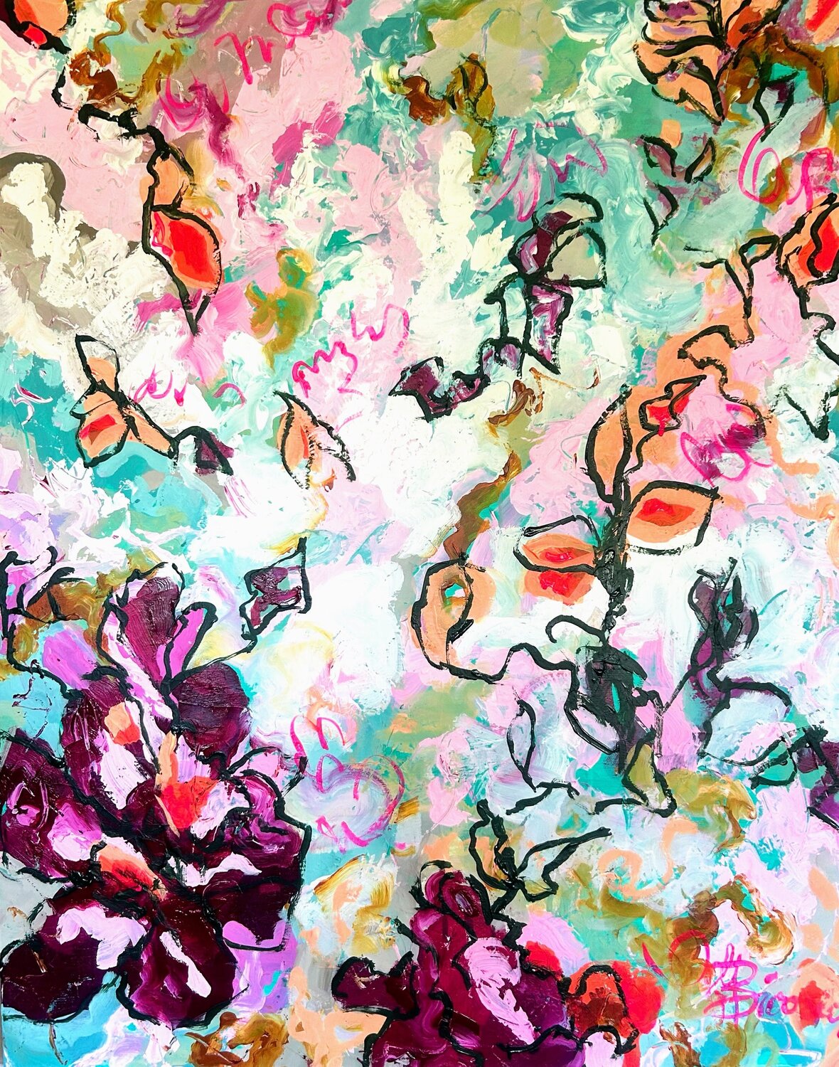 Was in uns weiterblüht Ute Bivona Original painting for sale