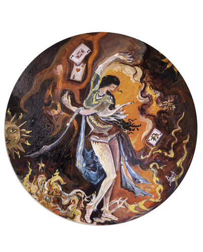 Las llamas de la vida by Aleksandra Istorik, Painting for Sale on Select