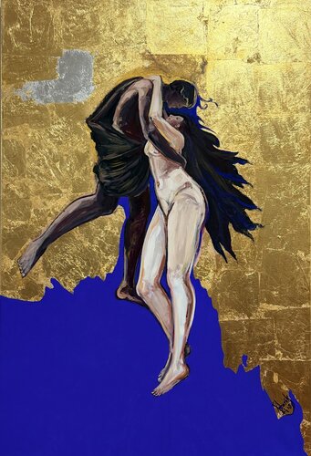 Helios and Rhodes by Aleksandra Istorik, Painting for Sale on Select